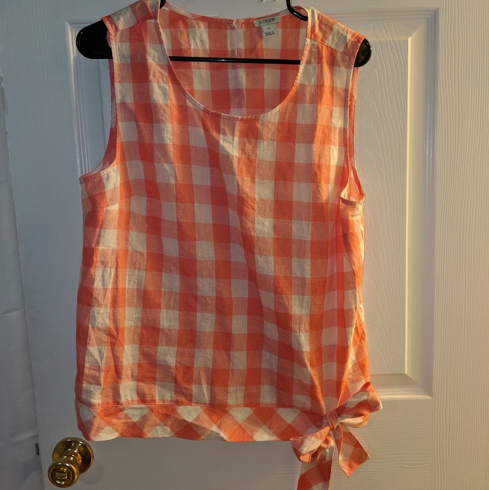Gingham JCrew tank